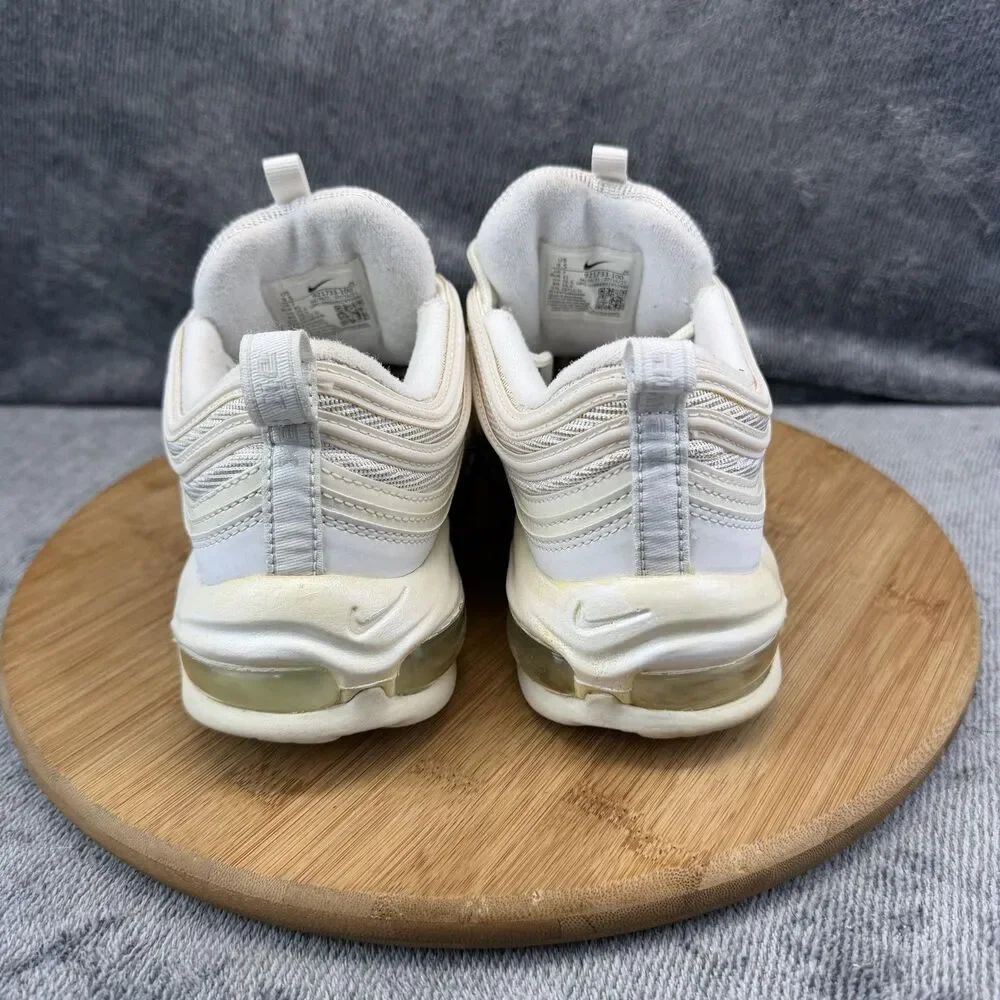 Nike Air Max 97 Shoes Womens Size 9.5 White Mesh Running Sneakers 921733-100